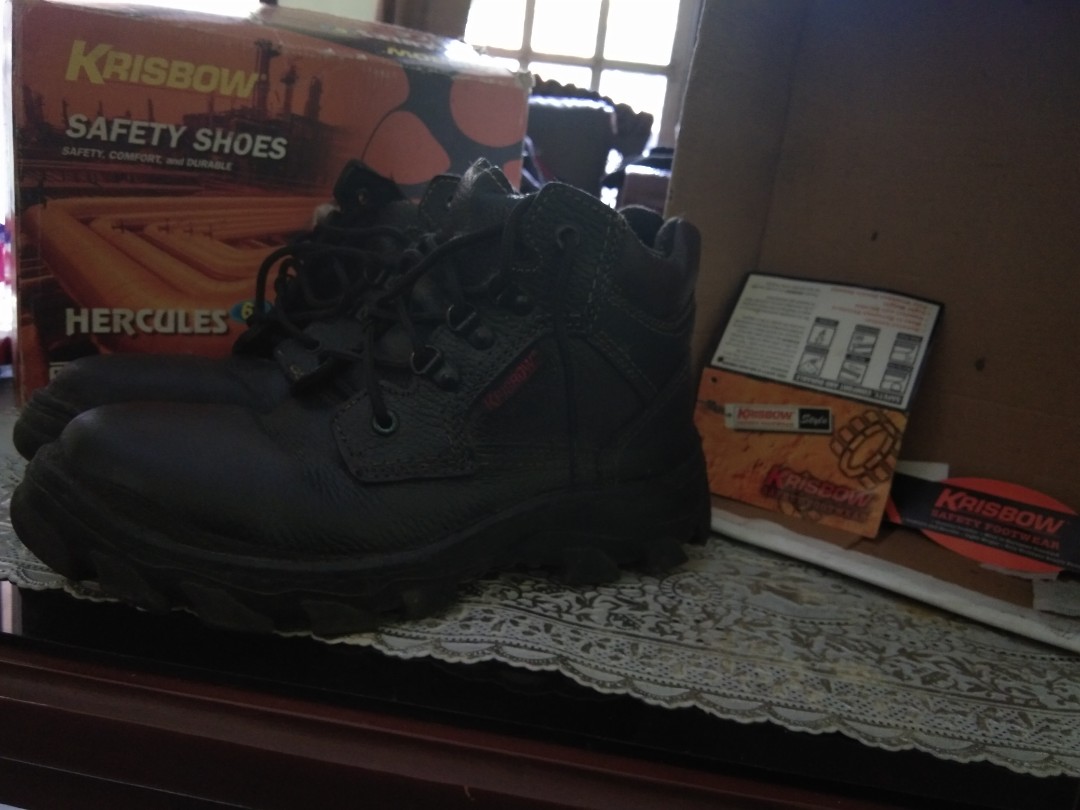 Safety Shoes Krisbow Hercules 6 inch, Fesyen Pria, Sepatu , Sepatu Boot