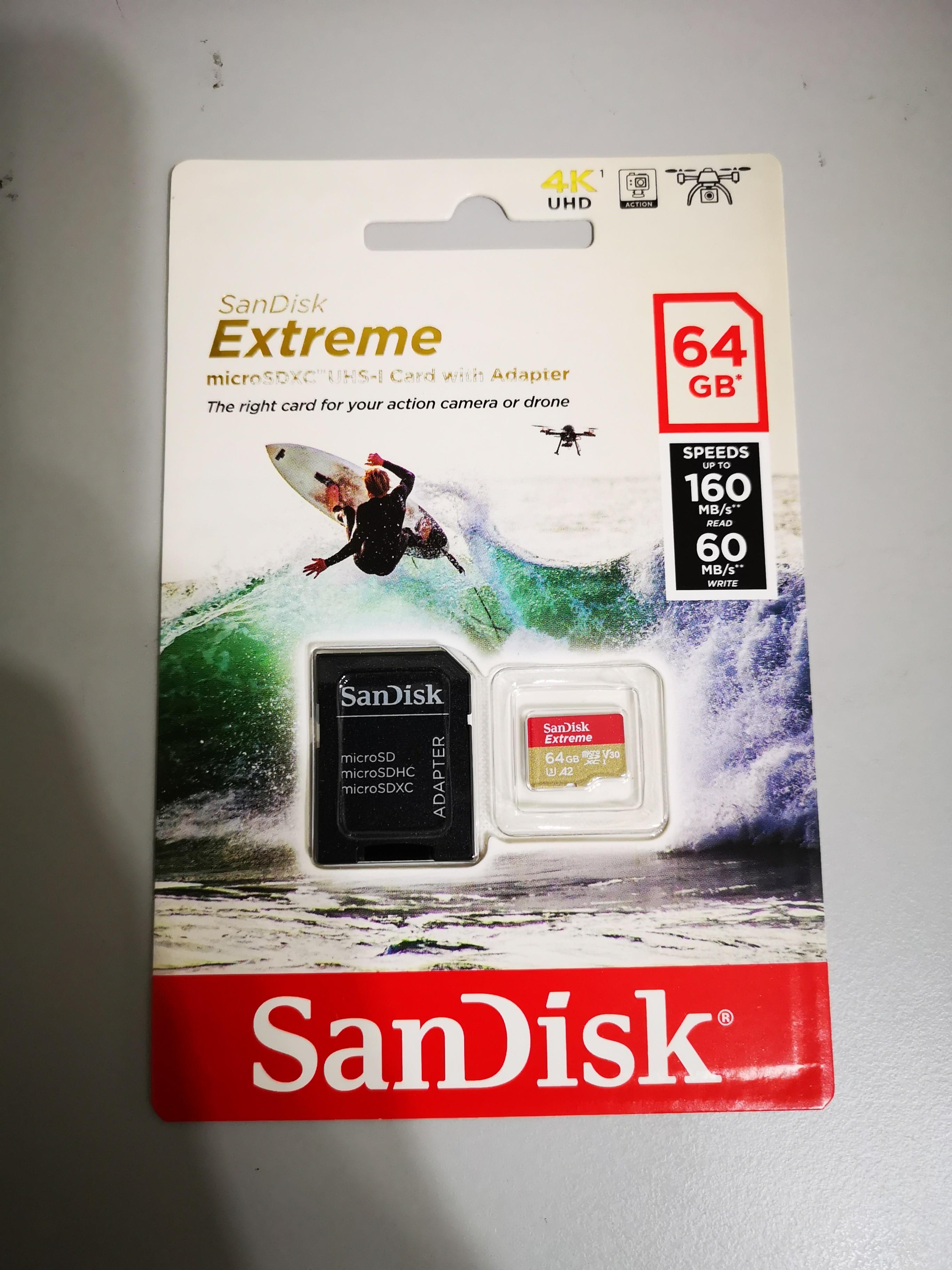 Sandisk Extreme 64gb Micro Sd Card Computers Tech Parts Accessories Hard Disks Thumbdrives On Carousell