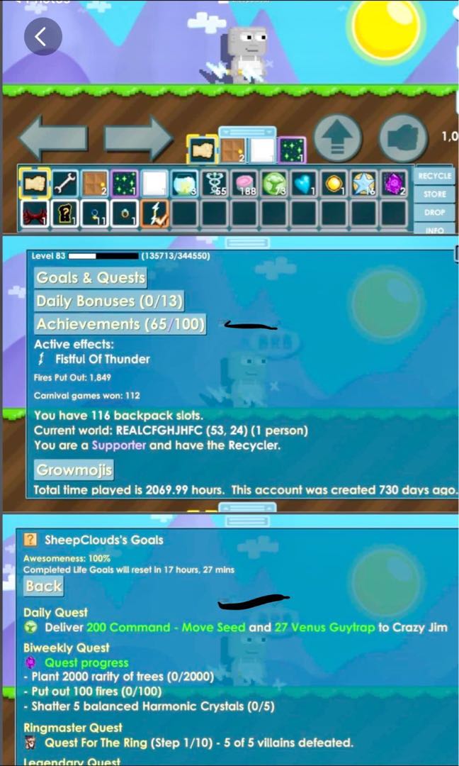 Sell Growtopia Account With Zeus 73 Growtokens Ring Of Wind Video Gaming Gaming Accessories Game Gift Cards Accounts On Carousell