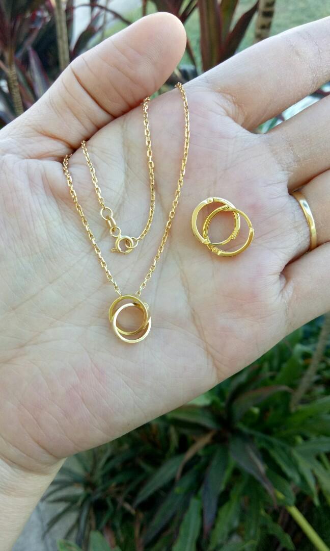 Cartier necklace cheap and earring set