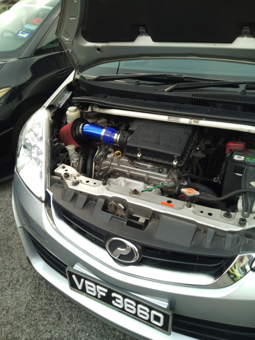 Simota double fan + aluminium air intake + k&n air filter untuk Perodua
