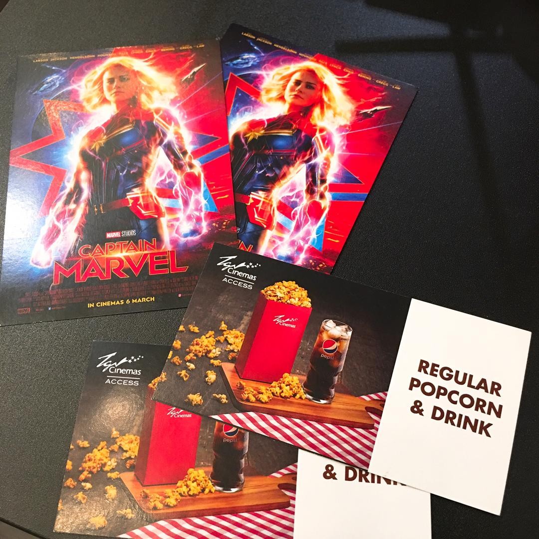 Tgv Imax Captain Marvel Popcorn Combo Set Tickets Vouchers Gift Cards Vouchers On Carousell