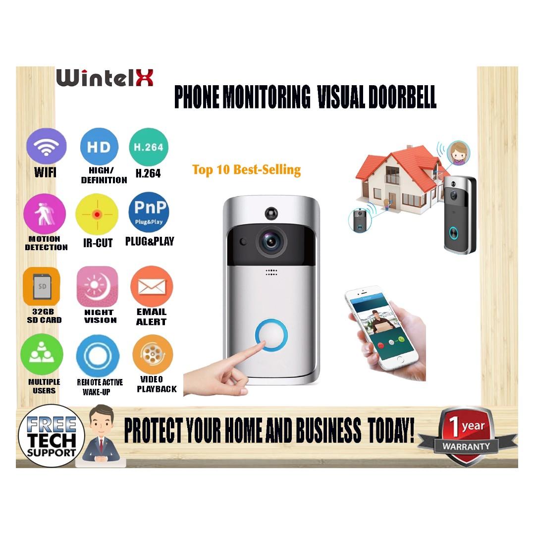Wi Fi Door Bell Apartment Peephole Security Ring Home Visual