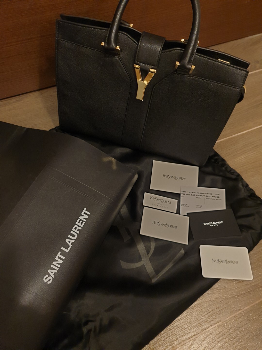 YSL Saint Laurent small cabas chyc in black Luxury Bags Wallets on Carousell