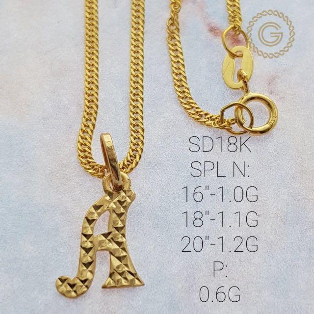 🍂18k-21k Saudi gold Necklace with Letter/Initial Pendant 🍂 🔽 🔽 🔽  ♦️Pure Gold ✓Legit with business License / Sure buyers only‼️ 💌 Private  message me for faster t
