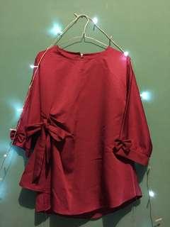 Blouse maroon