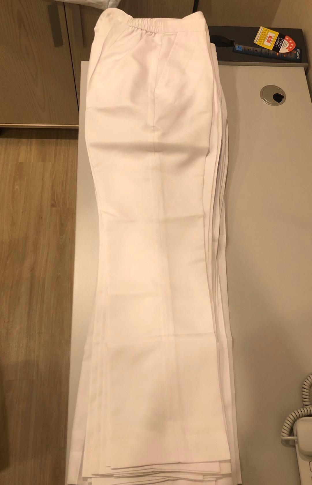 白色護士褲 美容師褲 女裝 女裝褲 半截裙 Carousell