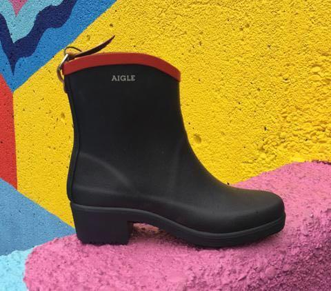 aigle ankle rain boots