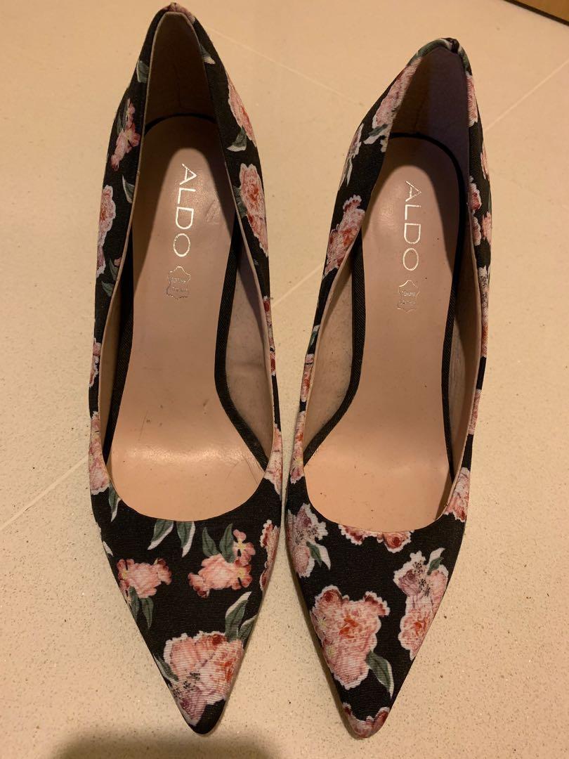 aldo floral heel shoes