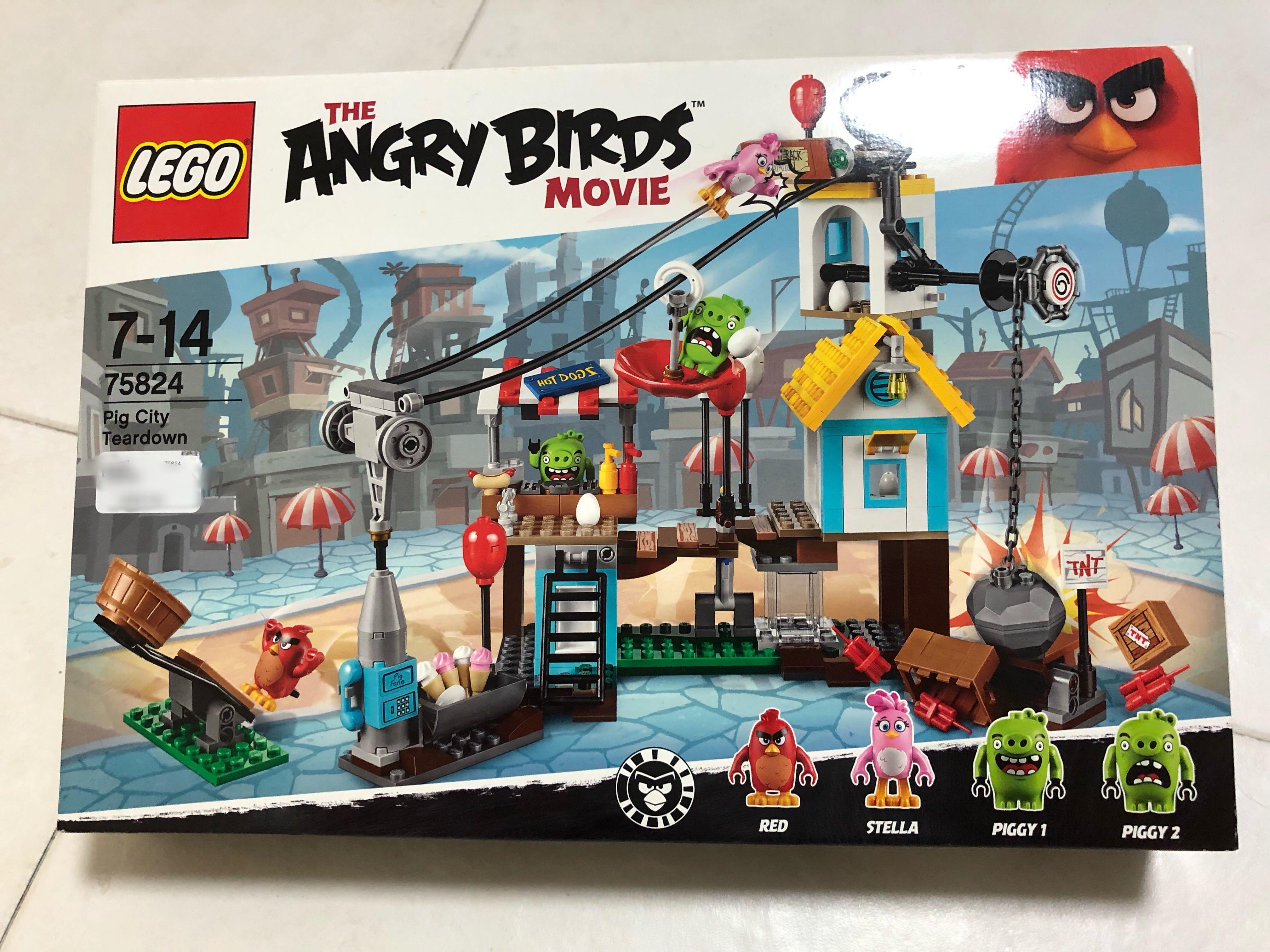 lego angry birds pig city teardown