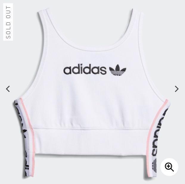 adidas side tape cropped sweatshirt