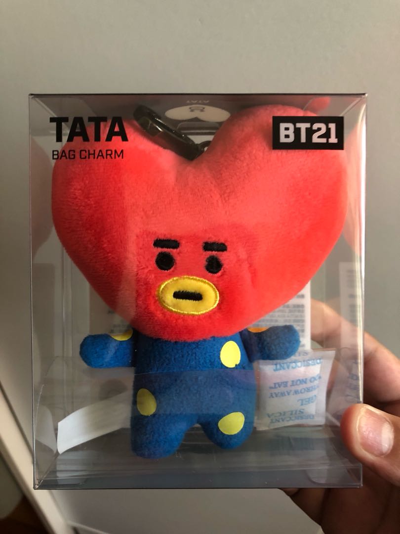 Authentic Bt21 Tata Bag Charm Toys Games Stuffed Toys On Carousell