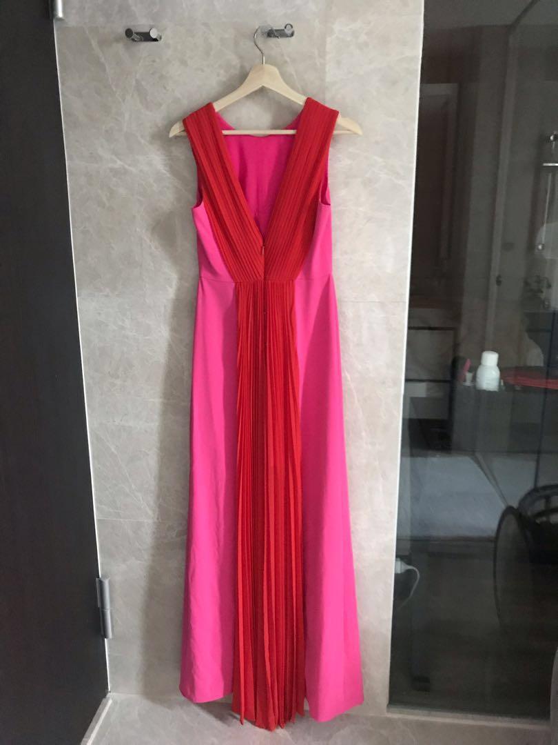 Bcbg red and pink dress sale