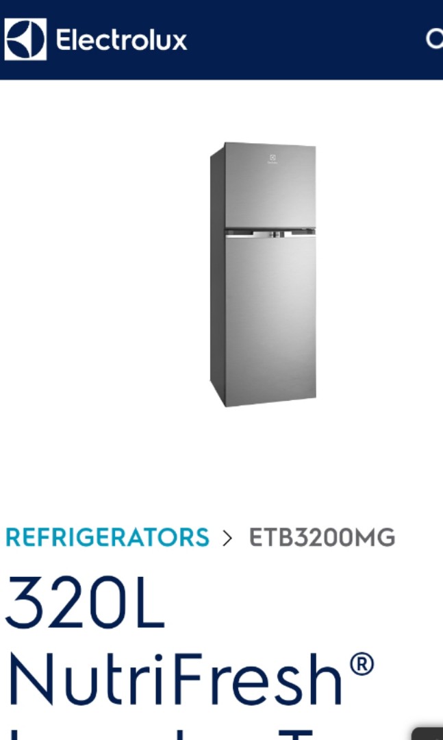 (BRAND NEW) Electrolux NutriFresh® Inverter Top Mount Fridge, TV & Home