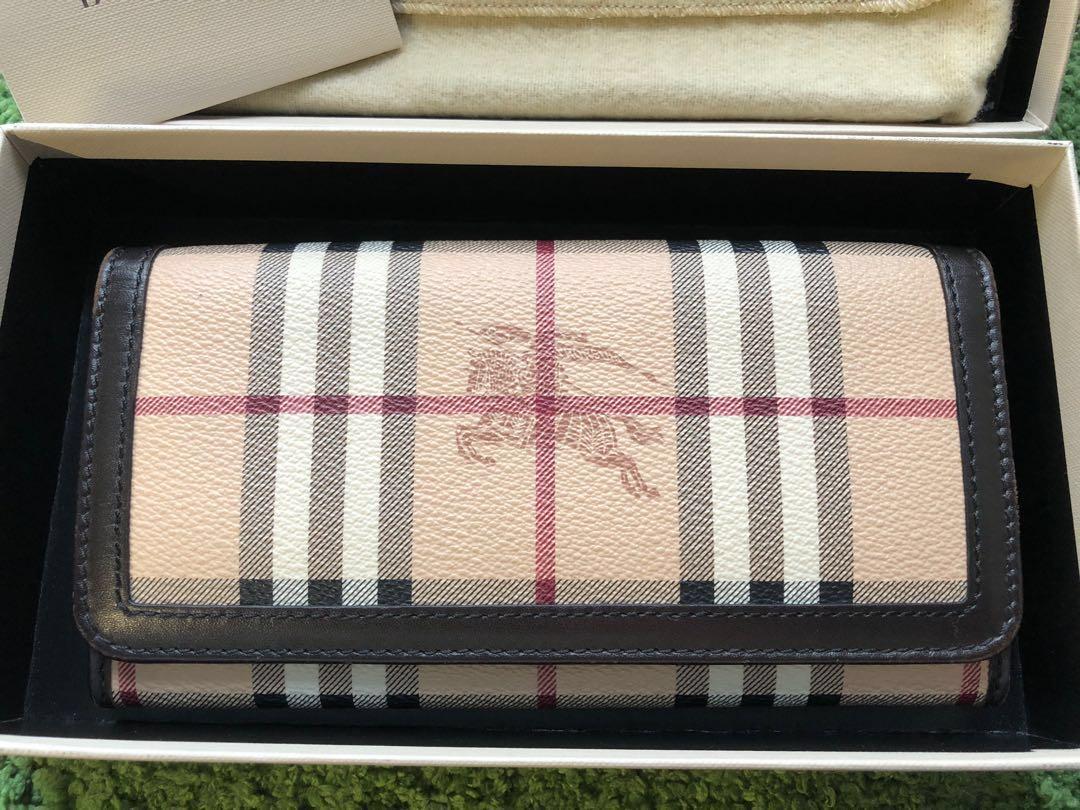 Burberry Signature Check and Leather Haymarket Penrose Continental