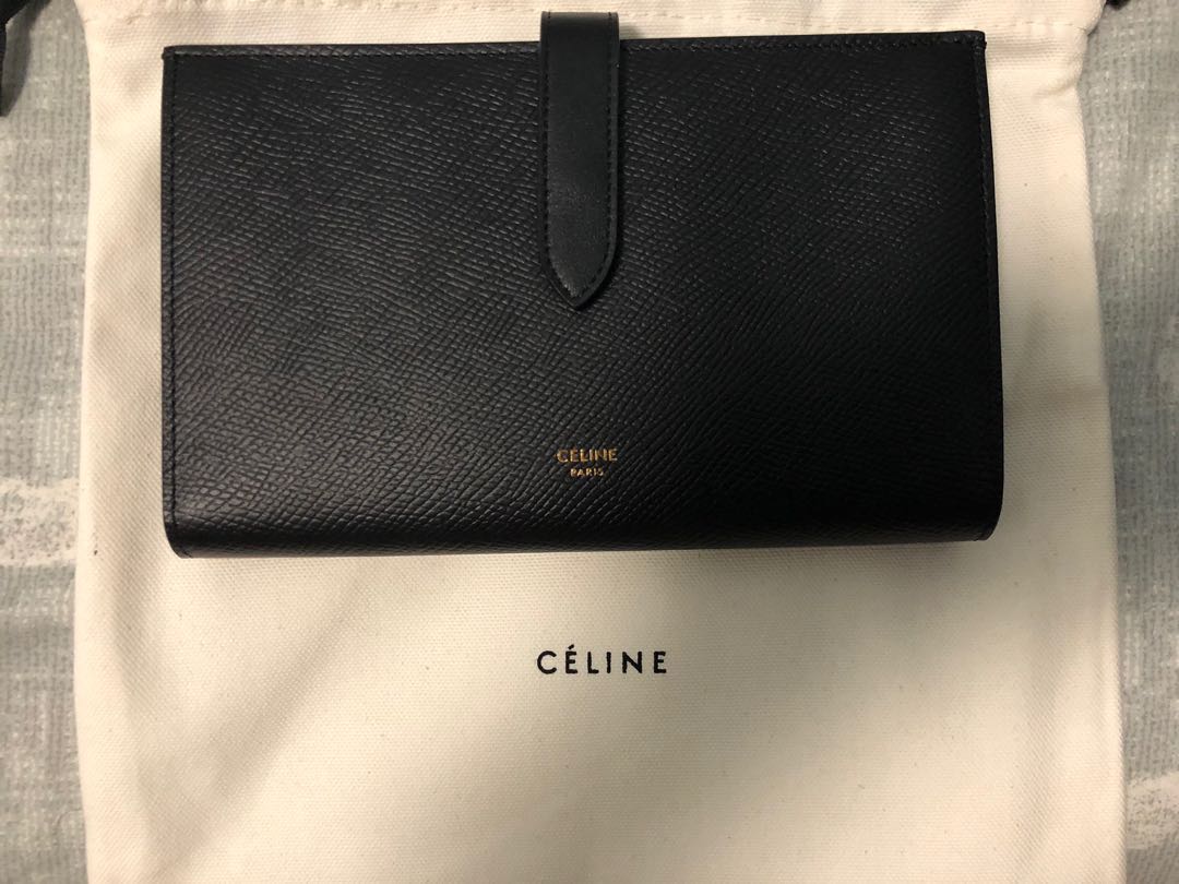 celine large strap wallet