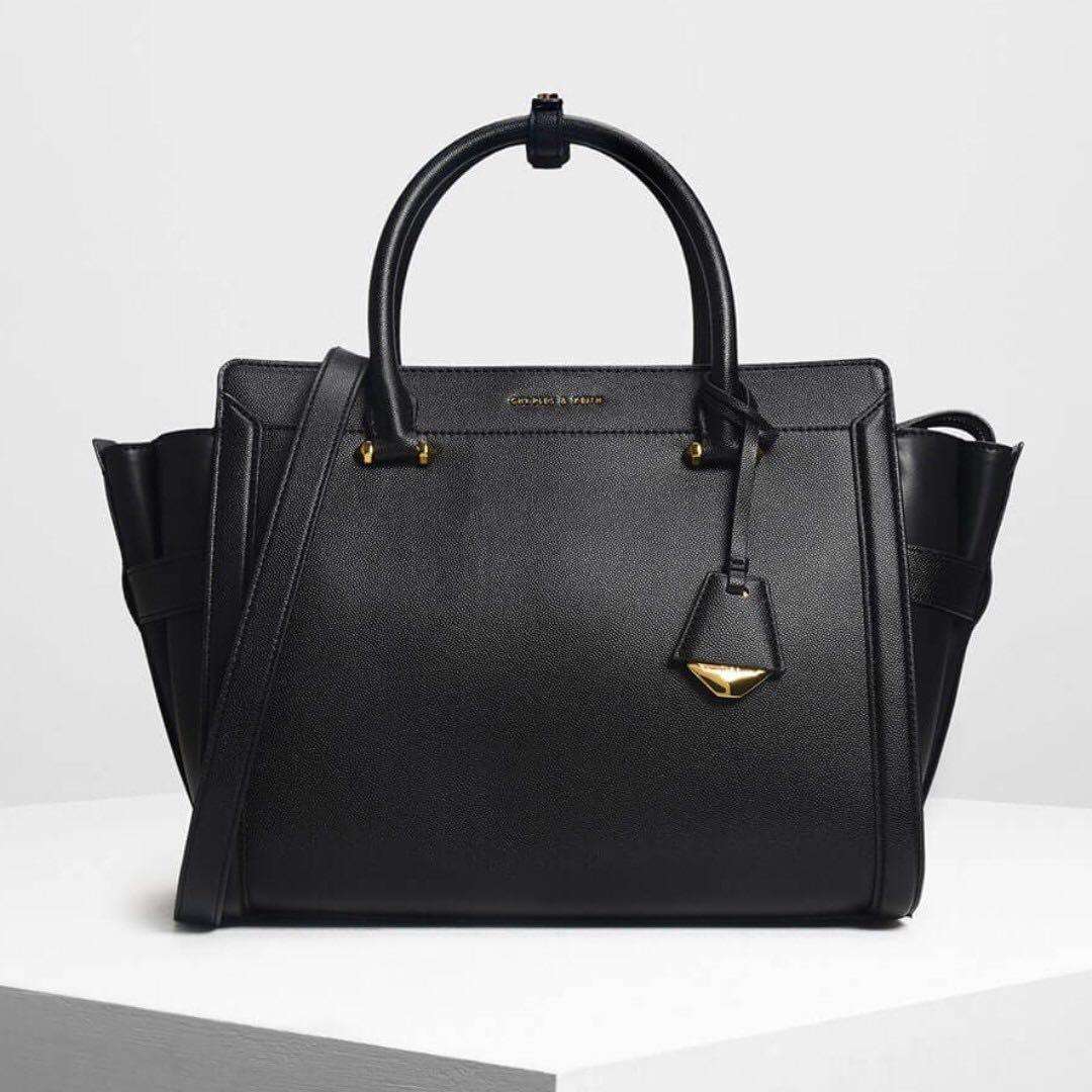 charles and keith structured city bag