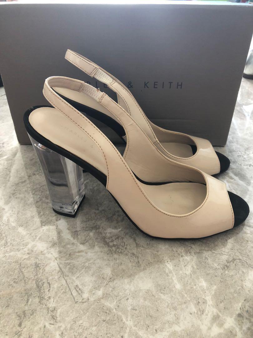Charles Keith glass heel Women s Fashion Footwear Heels on