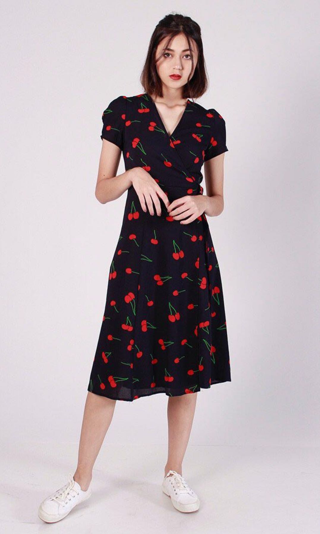 Cherry midi dress clearance
