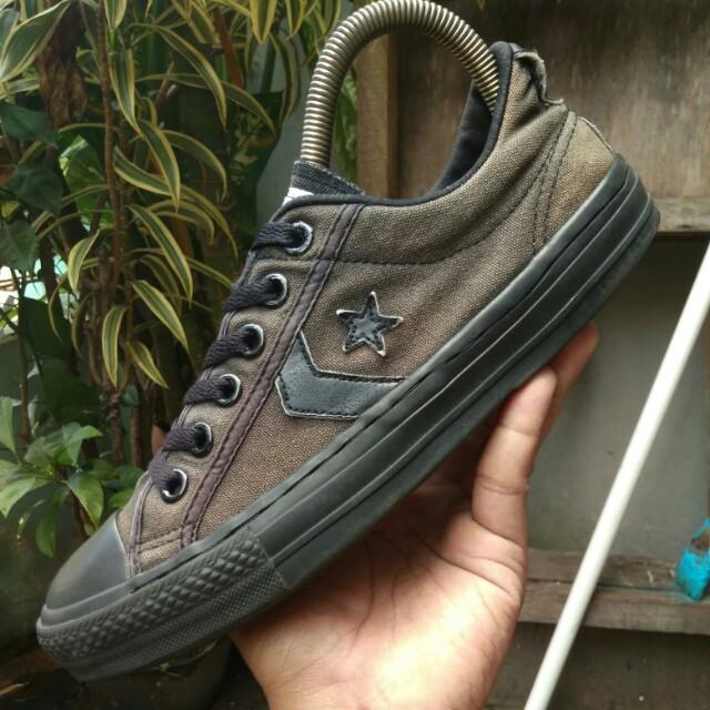 Converse One Star Full Black Fesyen Wanita Sepatu Di Carousell