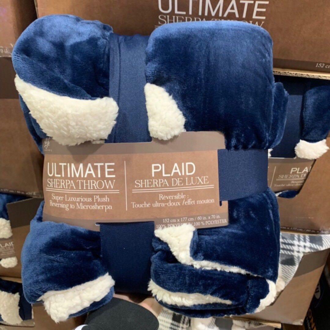 Costco 厚絨保暖毛毯152x177cm 舒適冬季熱銷羊絨好市多代購棉被毯子床具被子 居家生活 其他居家生活在旋轉拍賣