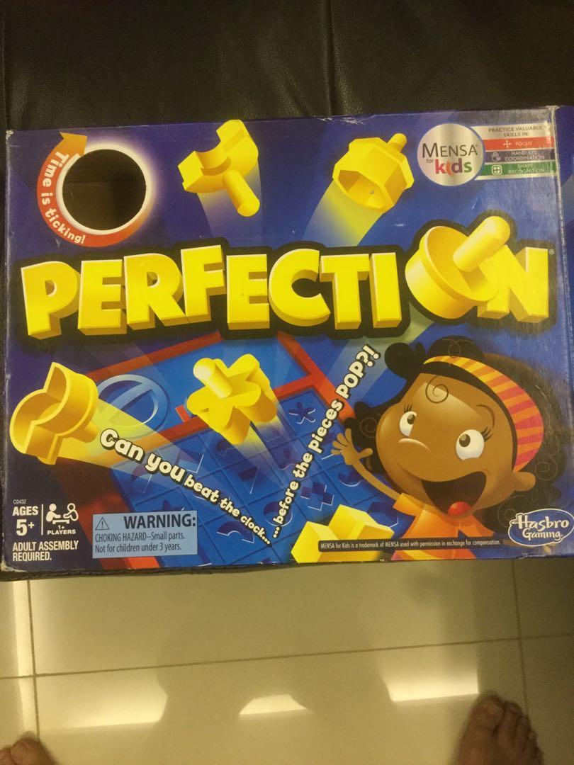 Hasbro Mensa For Kids Perfection Game Toys Games Board Games Cards On Carousell