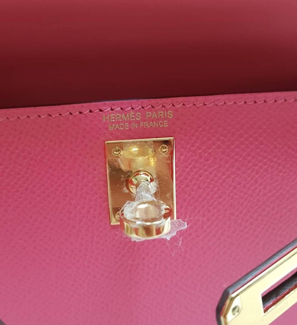 Hermes Kelly 25 Rose Azalea K25 Epsom Sellier, Luxury, Bags & Wallets on  Carousell