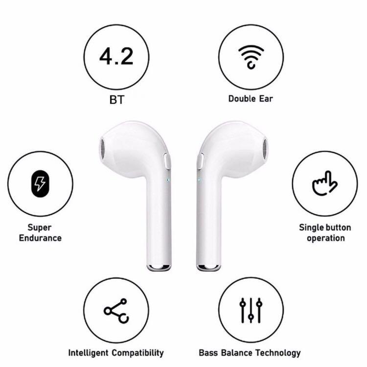 i9XS Airpods Wireless Bluetooth Earpiece Audio Earphones on