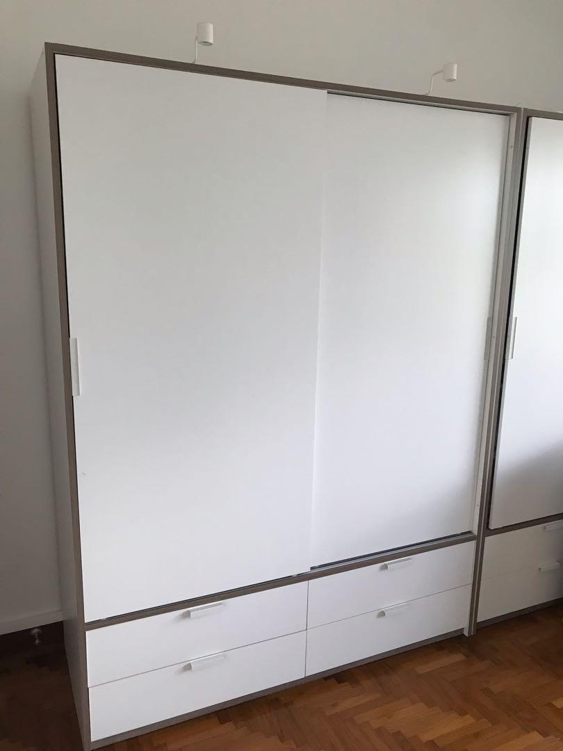 Ikea Sliding Doors 4 Drawers Wardrobes Trysil Model Furniture