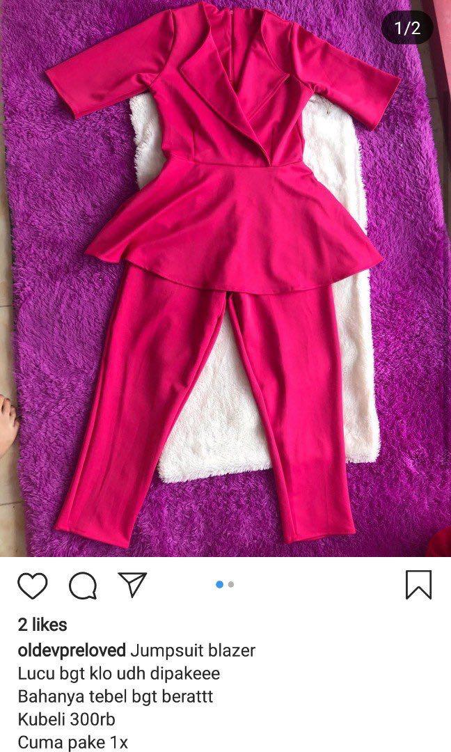 pink blazer jumpsuit