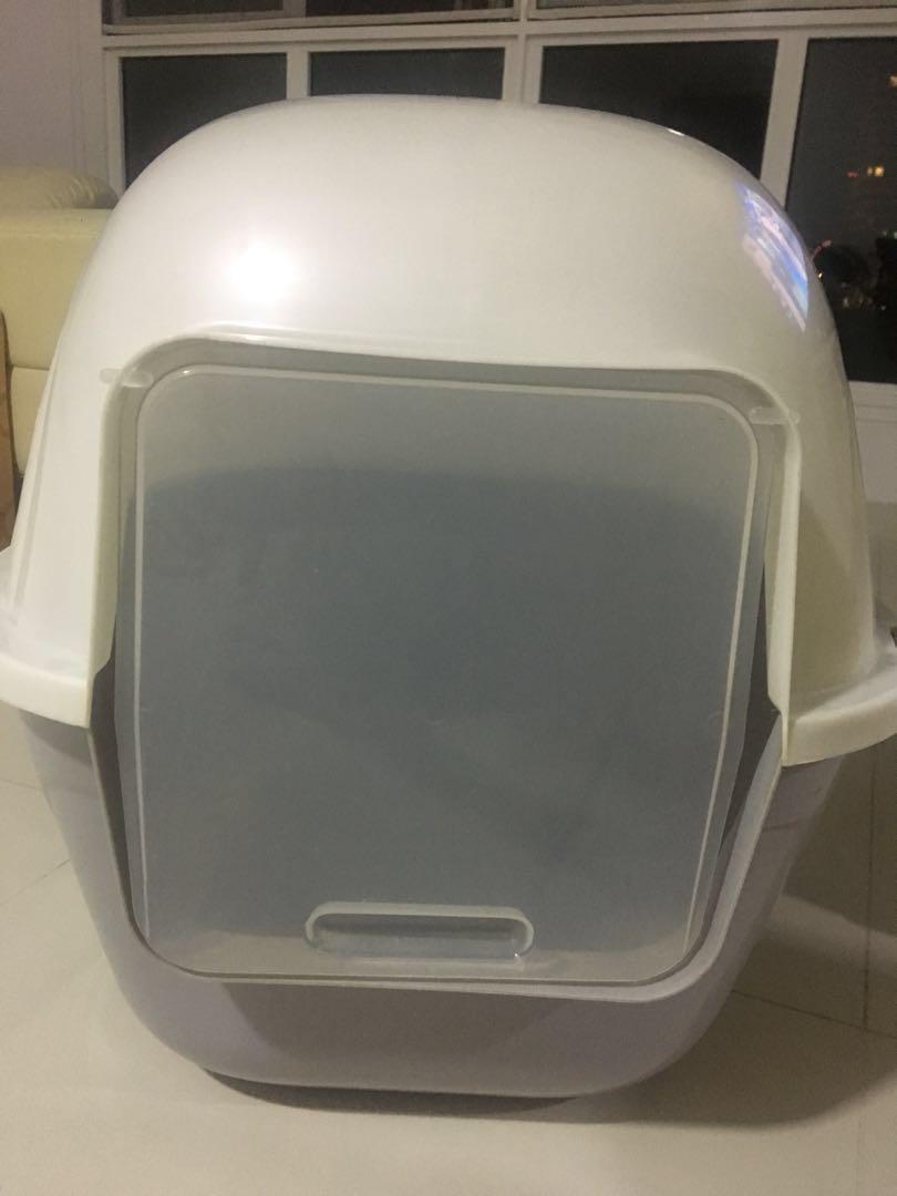 Large Mega 60cm Big Huge Cat Litter Box New Scoop Covered Door