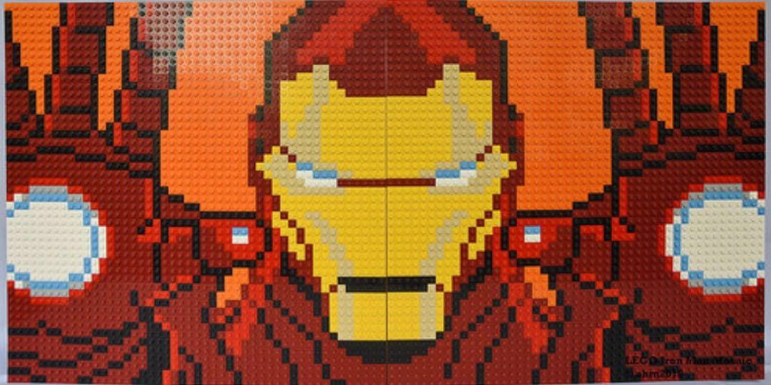 lego iron man mosaic