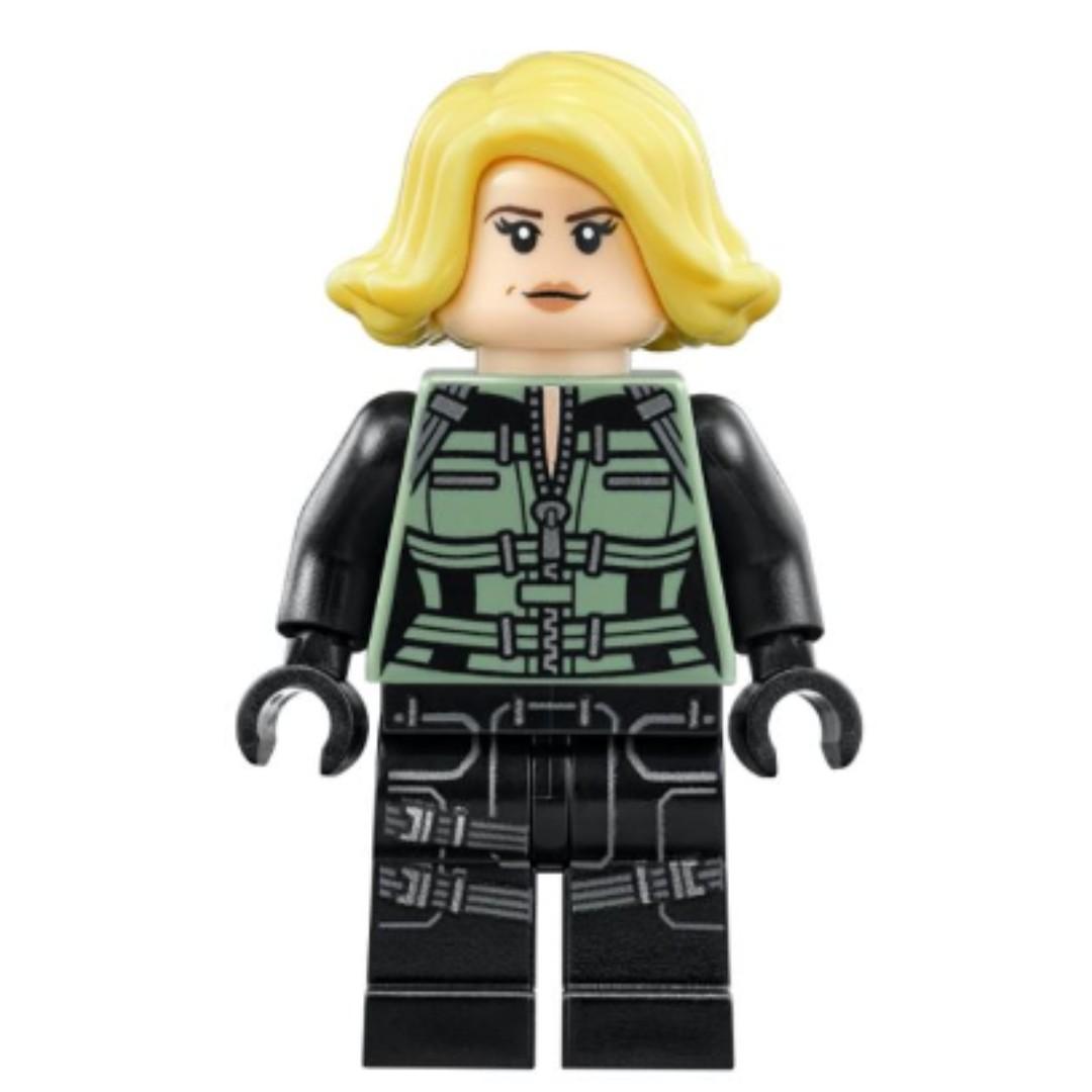 Lego Minifigures Black Widow Blond Hair Toys Games Bricks