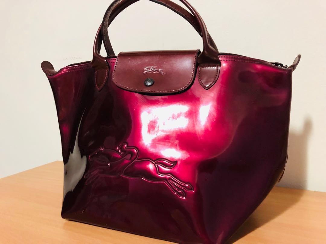 longchamp patent leather bag