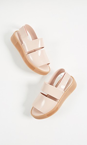 Melissa Soho Sandals in Pink Beige Women s Fashion Footwear