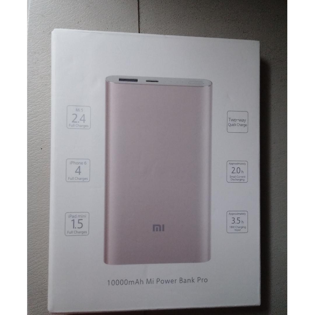 Mi Power Bank Pro 10000mah Plm01zm Qc Usb C Charging Silver Mobile Phones Tablets Mobile Tablet Accessories Power Banks Chargers On Carousell