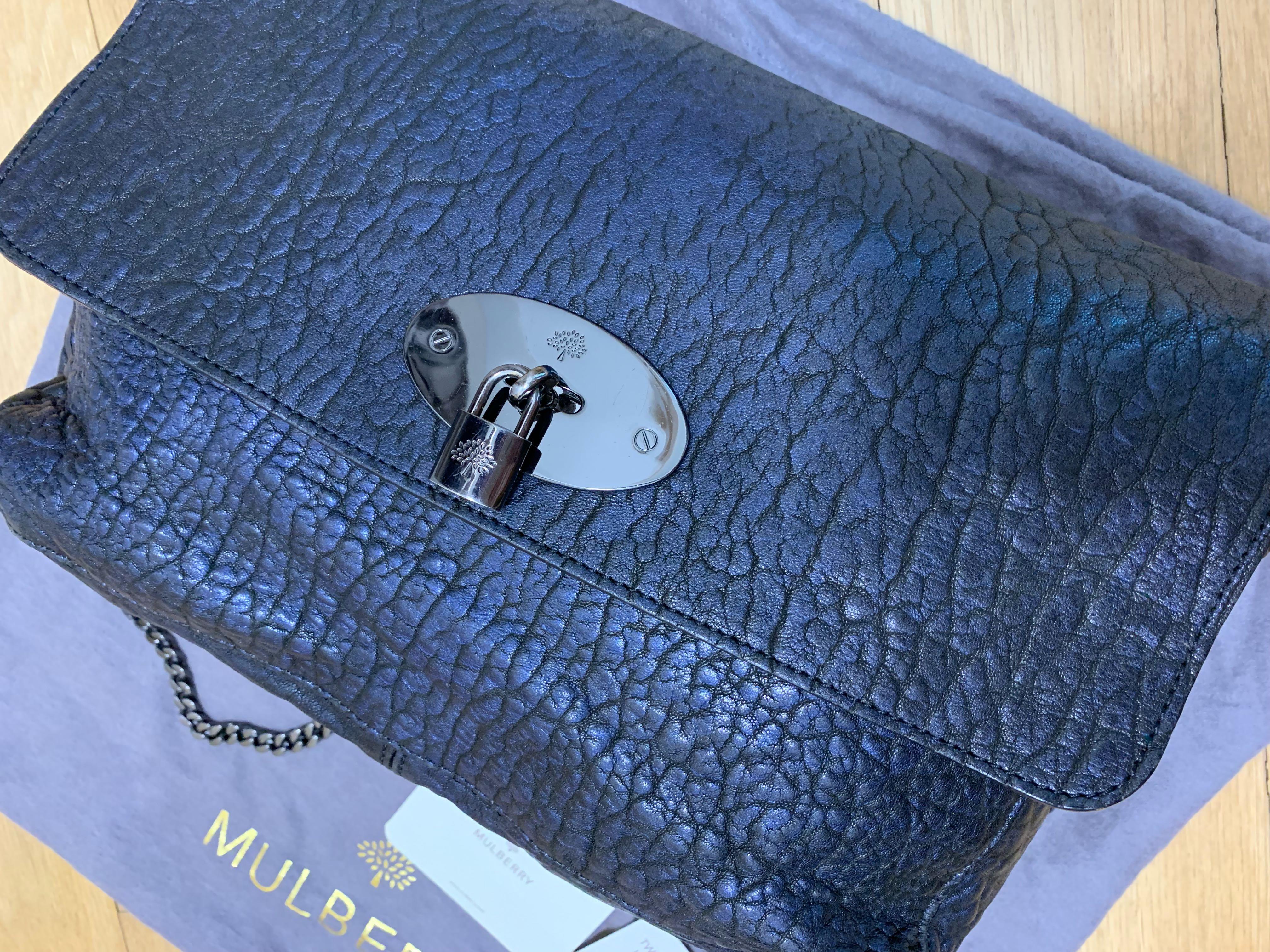 mulberry navy lily bag