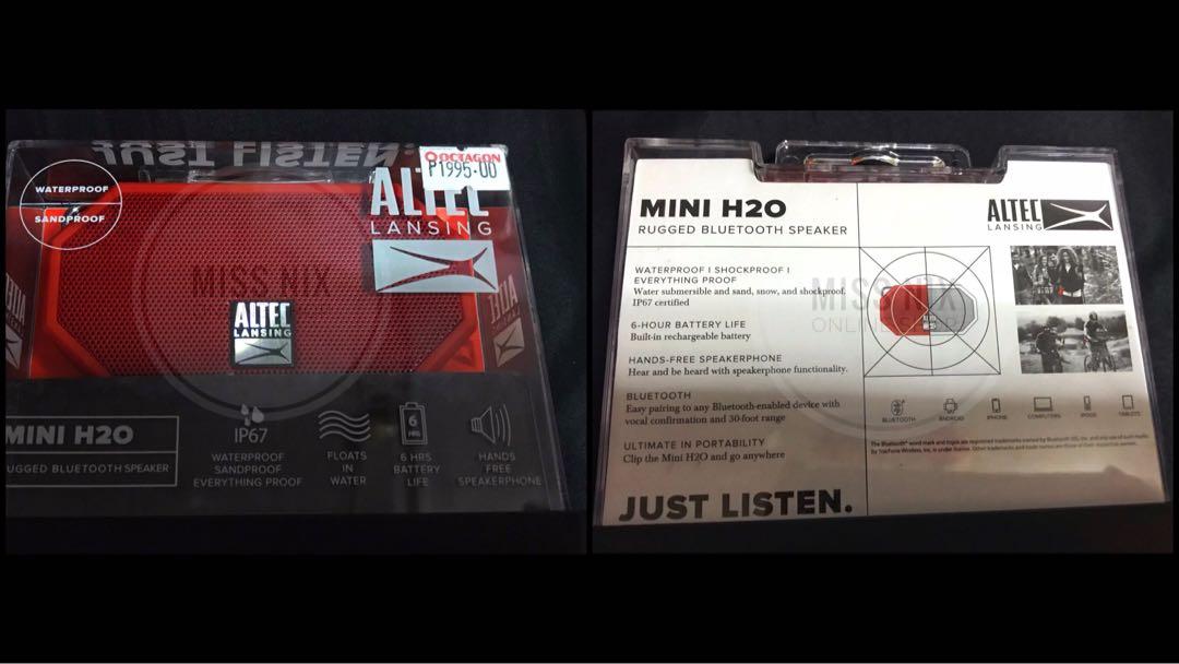 pairing altec lansing mini h20