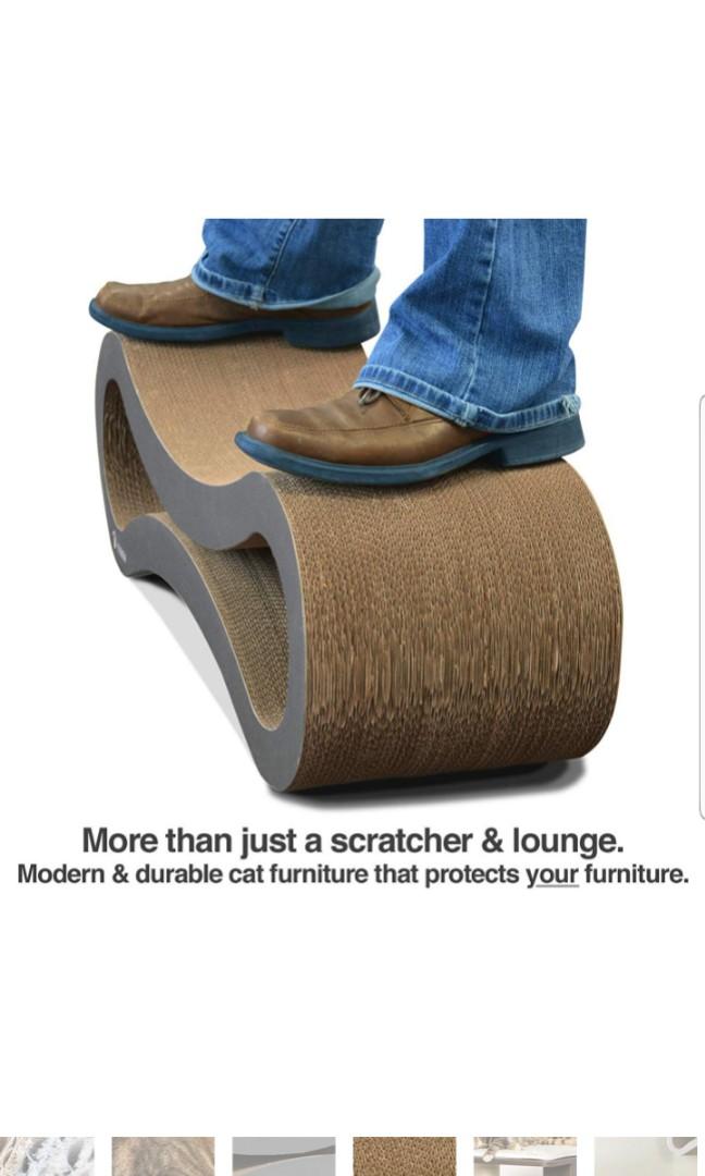 Superior Cardboard Construction Significantly Outlasts Cheaper Alternatives Walnut Brown Petfusion Ultimate Cat Scratcher Lounge Pet Supplies Cats