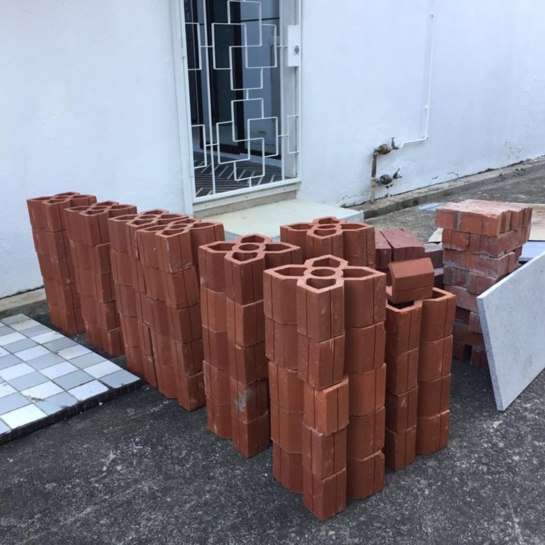Red Brick, Terracotta , Terracotta brick, retro breeze blocks , cinder