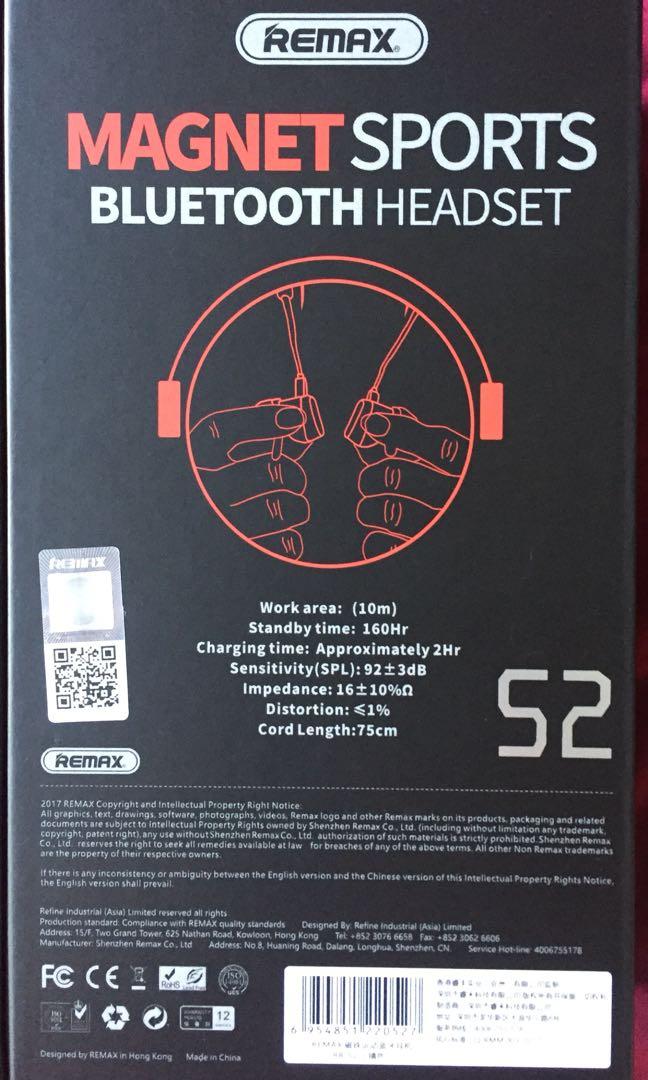 Remax S2 RB-S2 Bluetooth Headset, Audio, Headphones & Headsets on Carousell