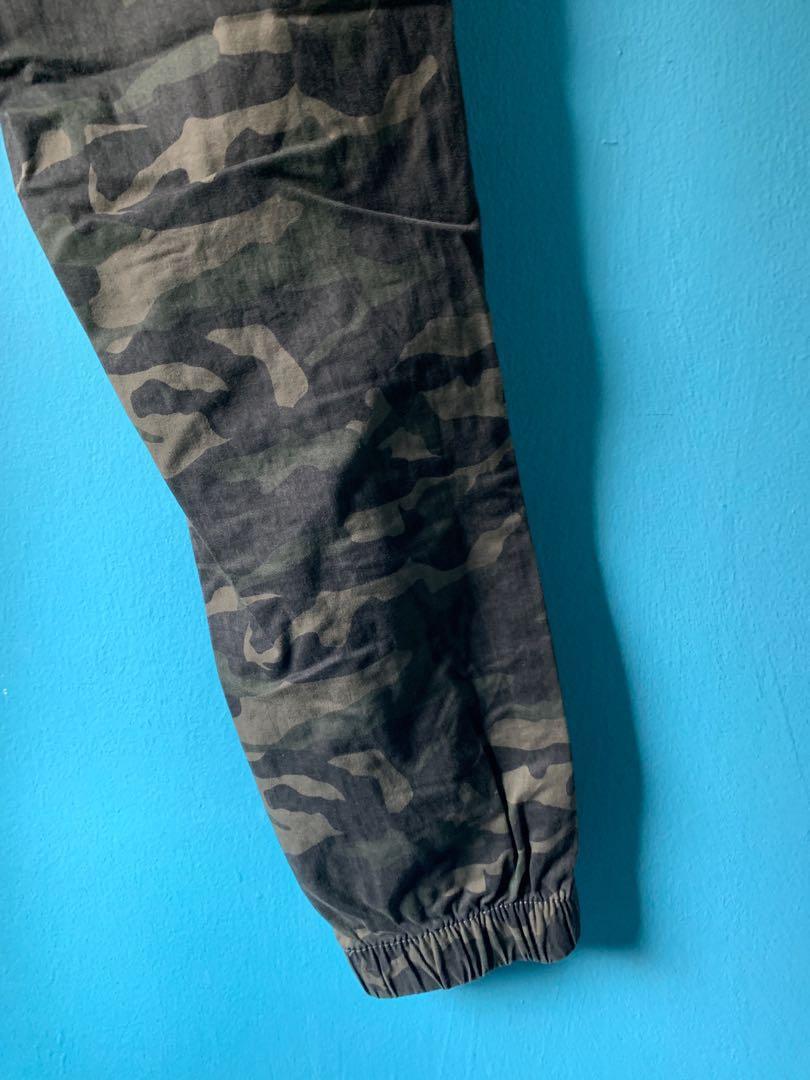 ripped camo joggers