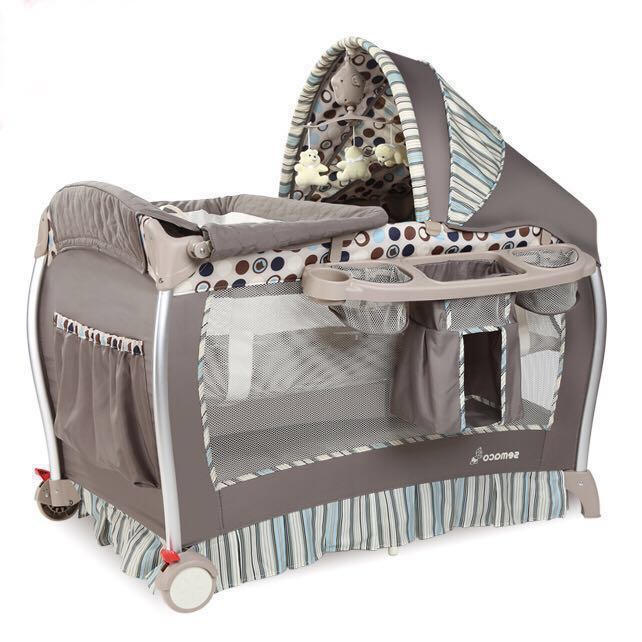 Semaco Baby Deluxe Playpen (full canopy) + extra madetomeasure mattress, Babies & Kids, Baby