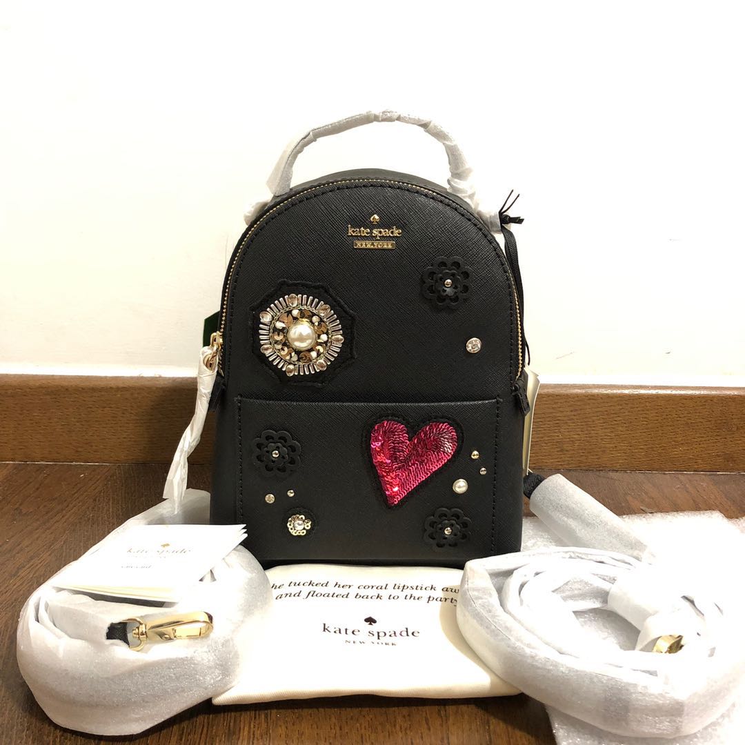 SOLD Kate Spade Finer Things Embellished Merry Mini Backpack Women s Fashion Bags Wallets Cross body Bags on Carousell