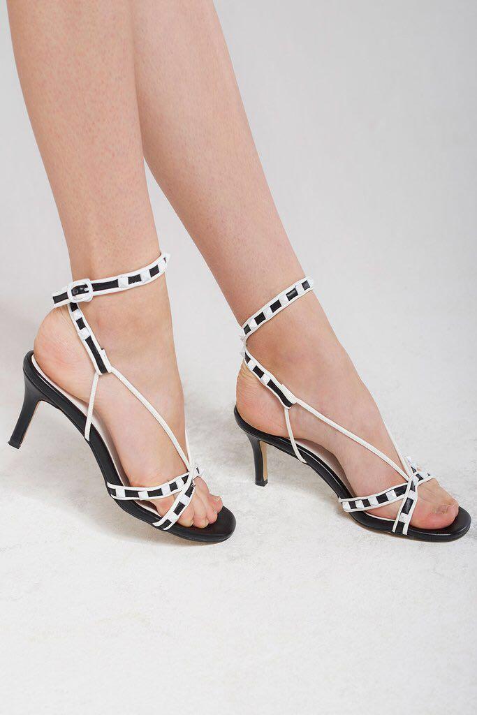 studded strappy heels
