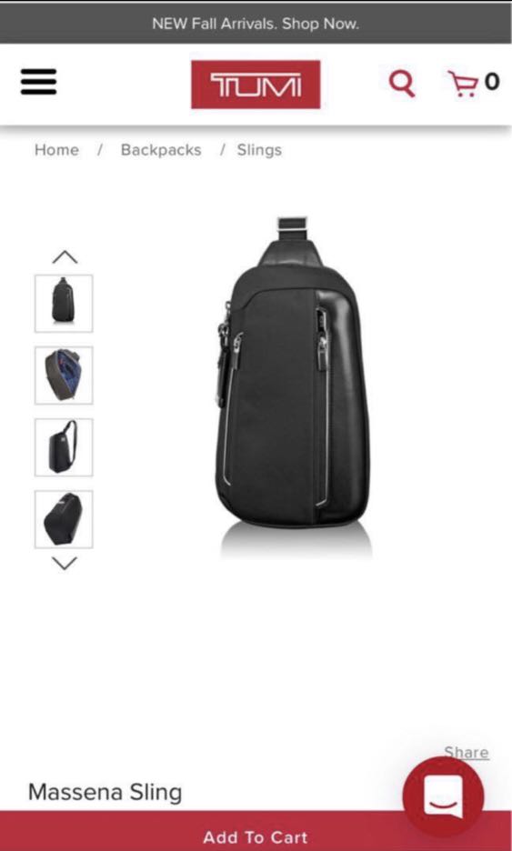 Tumi Sling bag backpack Women s Fashion Bags Wallets Cross body Bags on Carousell