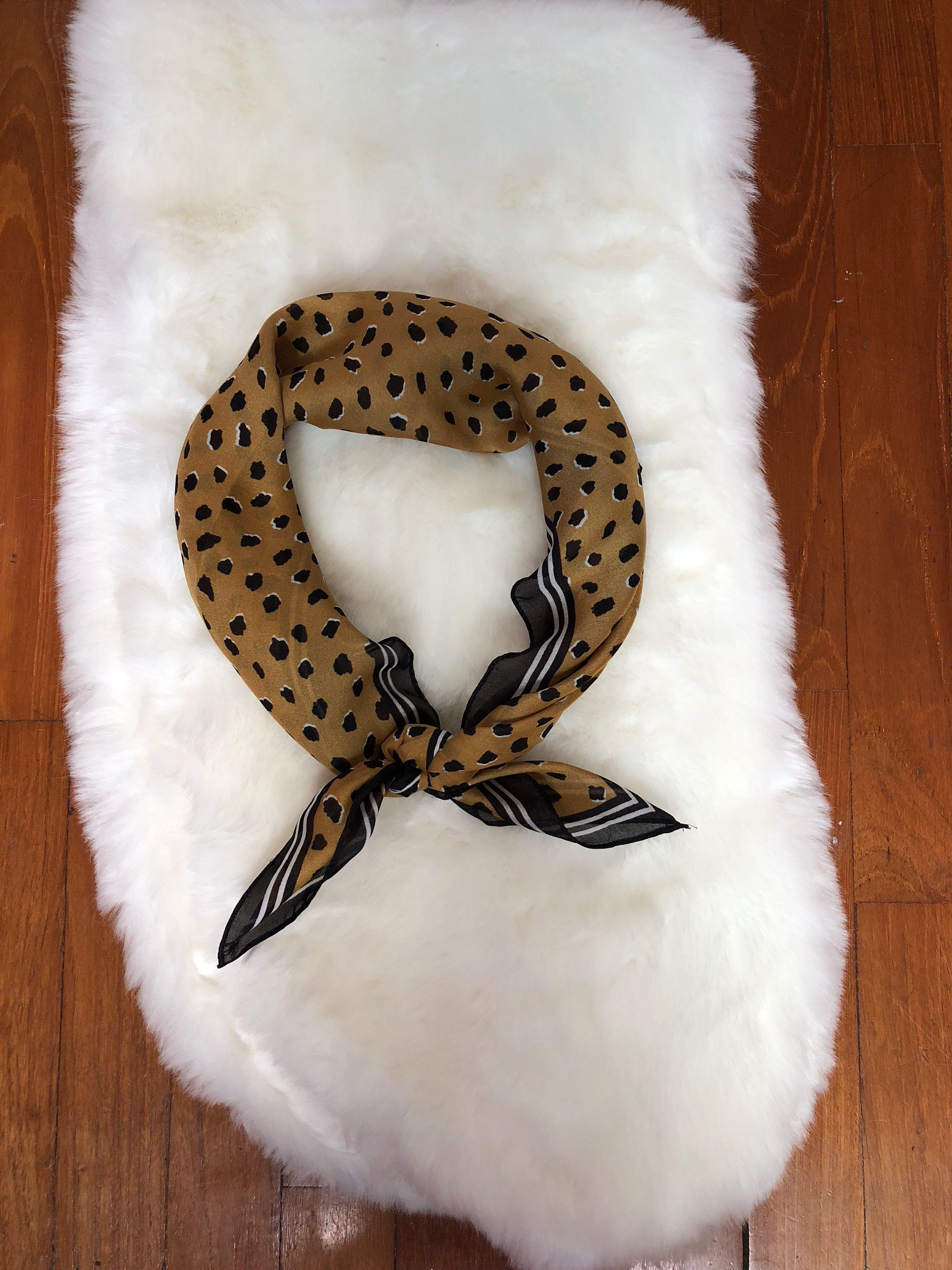 mustard print scarf