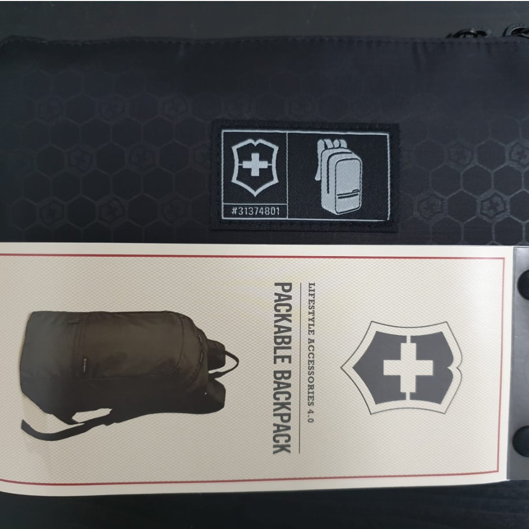 Victorinox Packable Backpack, Black, Men's Fashion, Bags, Backpacks on