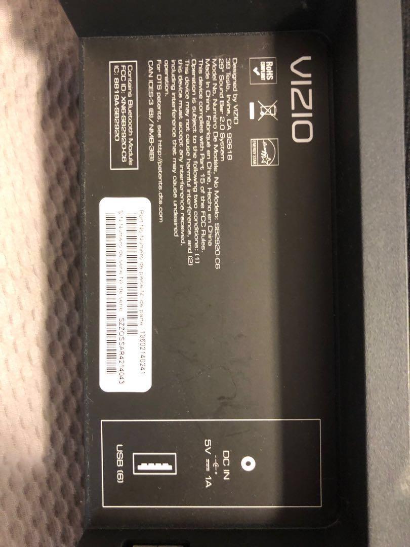 Vizio sound bar 10602140241 best sale