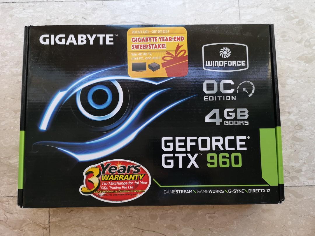 Want To Sell Gigabyte Gtx 960 Oc 4gb Graphics Card Electronics Computer Parts Accessories On Carousell